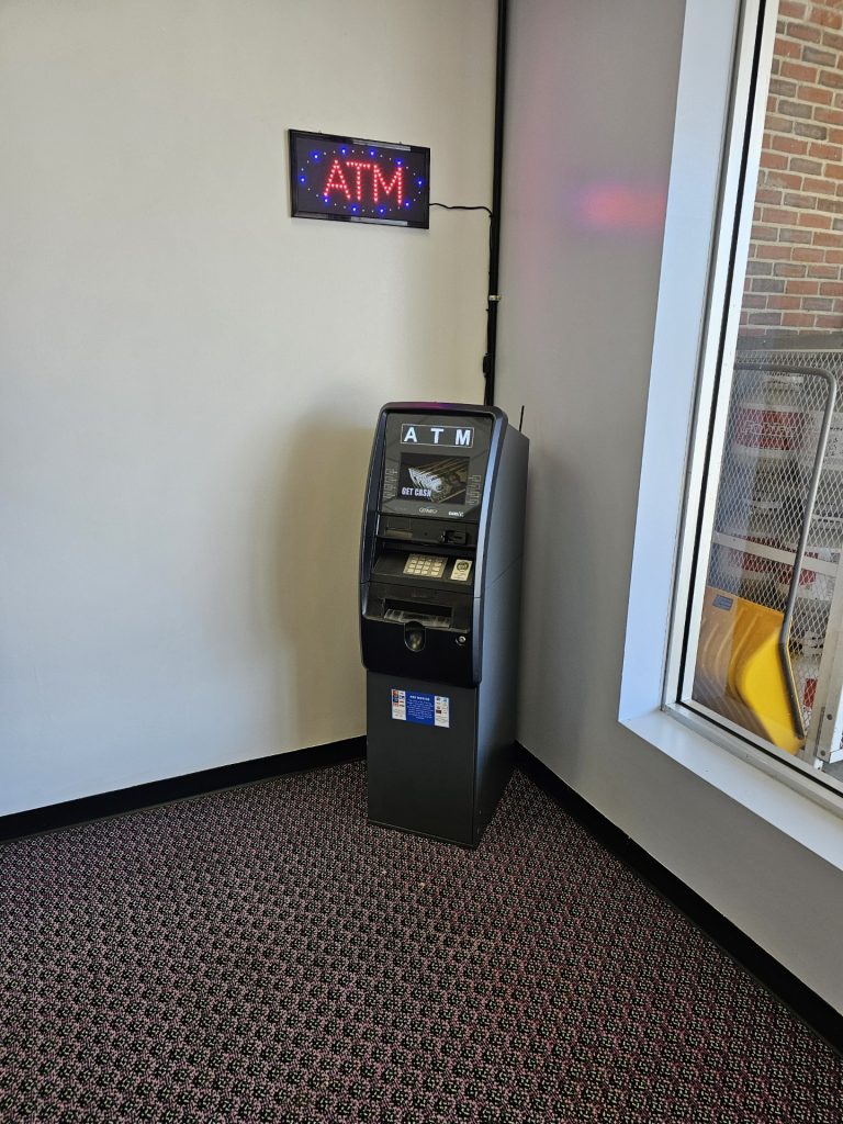 ATM available inside Daily Buds Dispensary